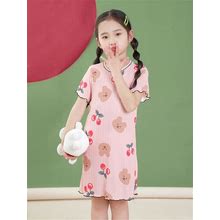 Young Girls' Short Sleeve Summer Dress,10Y
