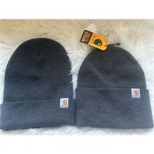 Carhartt Accessories | Carhartt Snow Cap Set Or 2 Adult Knit Cuffed Beanie Heather Grey | Color: Gray | Size: Os