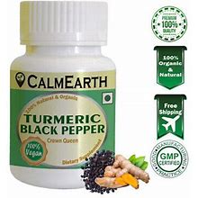 Calm Earth Turmeric With Black Pepper Organic Herbal Capsule 100% Pure