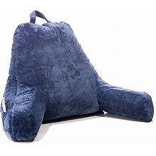 Favfactory Reading Pillow Arms & Pockets Sitting Up In Bed - Bedrest Chair Pillow Removable Cover & Shredded Memory Foam Back Support When Lounging (