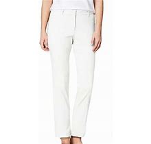 J Jill Women's Size 14P Wearever Collection Refined Woven Trousers White