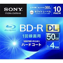 10 Sony 3D Bluray BD-R DL 50 GB 4X Speed HD Blu-Ray Region Free Discs Printable