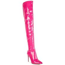 London Rag Eclectic Women's Thigh-High Boots, Size: 6, Brt Pink