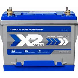 X2power BCI Group 34m 12V 65AH 880CCA AGM Deep Cycle Marine & RV Battery