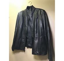 Nine West Womens Black Leather Jacket. Size L