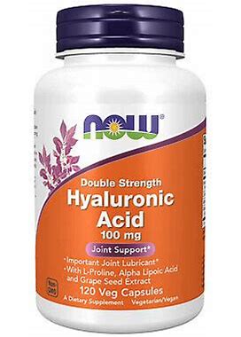 Now Foods Hyaluronic Acid, Double Strength 100 Mg - 120 Veg Capsules