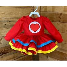 Heart Baby Costume, Red Baby Dress, Baby Dress, Baby Birthday Dress.