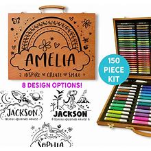 Custom Art Box, Christmas Gifts For Kids That Likes Art, Artist Gift Set, Childrens Non Toxic Paint Set, Personalized Art Supply Box Present