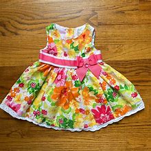 George Dresses | Baby Girl Floral Dress 12m | Color: Pink/Yellow | Size: 12Mb