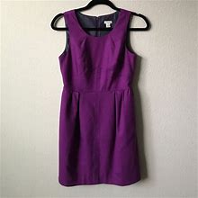 J. Crew Dresses | J. Crew Purple Shift Dress, Wool Flannel | Color: Purple | Size: 4
