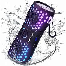 HEYSONG Portable Bluetooth Speaker, IPX7 Waterproof Shower Wireless Speaker With LED Flashing Lights, Loud Sound, Floating Travel Speakers For Pool,