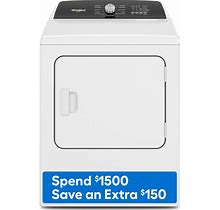 Whirlpool 7-Cu Ft Steam Cycle Electric Dryer (White) | WED5050LW