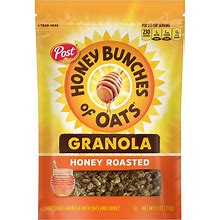 Post Honey Bunches Of Oats Honey Roasted Granola Cereal And Snack, Good Source Of Fiber, Made With Whole Grain Breakfast Cereal, 11 Ounce (Pack Of 5