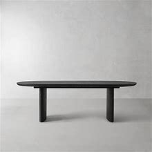 Radius Extendable Oval Dining Table, 96", Oak Veneer, Ebony | Williams Sonoma