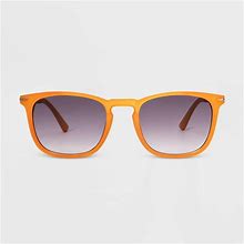 Women's Shiny Plastic Square Sunglasses With Gradient Lenses - Universal Thread Honey Yellow