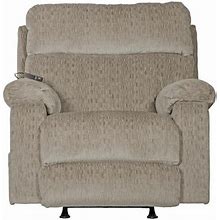 Vale Power Rocker Recliner With Heat And Massage In Beige Polyester Fabric, Recliners, By Catnapper