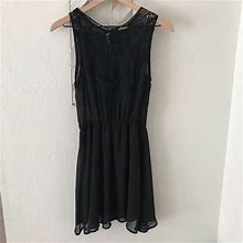 Tobi Dresses | Tobi Black Crochet Lace Black Mini Dress | Color: Black | Size: M