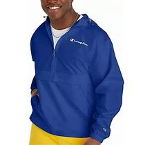 Champion Mens Lightweight Windbreaker | Blue | Regular Small | Coats + Jackets Windbreakers | Hooded|Packable|Wind Resistant