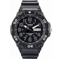 Casio Men's Classic Quartz Watch With Black Resin Strap