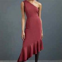 Anthropologie Dresses | Anthropologie Hutch Slim One-Shoulder Maxi Dress Pink Rose Ruffled | Color: Pink | Size: M
