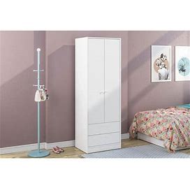 Cambridge White Wardrobe With 2 Doors And 2 Drawers