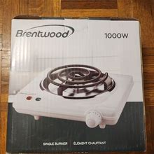 Brentwood Kitchen | Nwt Brentwood 1000W Single Burner | Color: White | Size: Os