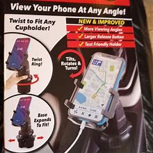 As Seen On TV Cupholder Phone Mount - Electronics | Color: Black