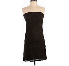 Vitamin A Casual Dress - Dropwaist Open Neckline Sleeveless: Black Solid Dresses - Women's Size Small