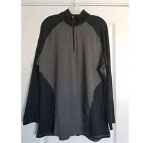 Champion Xxl Long Sleeve Polyester Black Gray Pullover Shirt