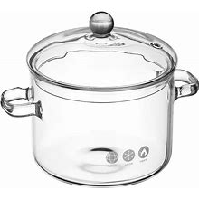 Clear Glass Pot Glass Saucepan Heat Resistant Cooking Pot Glass Stovetop Pot ...