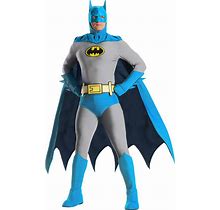 Premium Classic Batman Costume For Men | Adult | Mens | Gray/Blue/Yellow | L | Charades