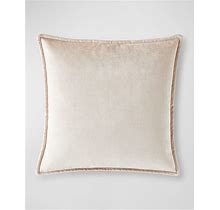 Austin Horn Collection Tulip Embroidered Velvet Pillow, 20 Square, Blush, Decorative Pillows & Throws Decorative Accent Pillows
