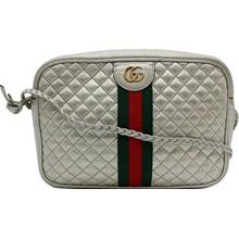 Gucci GG Small Quilted Leather Shoulder Bag Metallic Silver 541051. Gucci. Women's Bags & Handbags. DD11623.