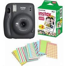 Fujifilm Instax Mini 11 Camera W 20 Fuji Instant Films & Quality Photo Stickers Ice White