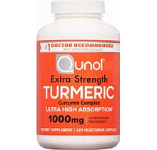 Qunol Turmeric Capsules, 1000Mg, Ultra High Absorption, Joint Support Herbal Supplement, 120 Count, Size: 120 Ct