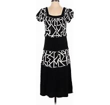 Maurices Casual Dress - A-Line: Black Color Block Dresses - Women's Size Small