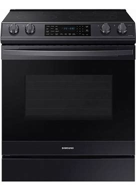 Samsung 6.3 Cu. Ft. Slide-In Electric Range With Air Fry (Black Stainless Steel)
