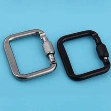 Rectangle Carabiner Clip Clasp Spring Hook Keyring Camping Carabina Karabiner Carabiner Clips Aluminum Carabiner Key Chain