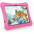 T&C 10.1" Android 13 Kids Multi-Touch Tablet PC, 4GB Ram+ 128Gb Storage, Bluetooth, Wifi, Parental Control-Pink Case