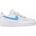 Nike Women's Air Force 1 '07 Shoes, Size 7.5, White/Blue/White | Mothers Day Gift