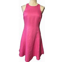 Ralph Lauren Dress Barbie Pink 4P 4 P A Line Linen Dress $189