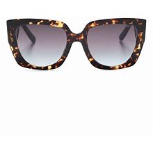 Marc Jacobs Eyewear - J Marc Square-Frame Sunglasses - Women - Acetate - 54 - Brown