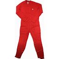 Carhartt Men's Classic Cotton-Poly Union Suit _Managed:Like New / Medium: / Red:Cc273f