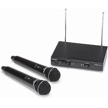 Samson-Stage 200 Handheld Dual-Channel Wireless System With Two Q6 Dynamic Microphones, Group D, Black