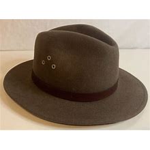 Men's Country Gentleman Wool Hat Dark Brown Size Medium Felt Usa