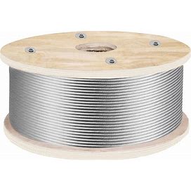 VEVOR 316 Stainless Steel Wire Rope 500ft Length Steel Wire Cable 3/16 Inch Steel Cable Railing Decking With 1X19 Strands Construction 4700Lbs