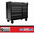 CRAFTSMAN Premium 2000 Series 41-In W X 39.5-In H 9-Drawer Steel Rolling Tool Cabinet (Black) | CMST98260BK