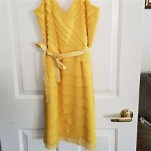 Arden B Dresses | Arden B, Aspen Gold Tiered Chiffon Dress | Color: Gold/Yellow | Size: Xs