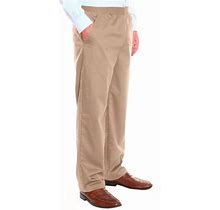 Ruxford Mens Elastic Waist Pants For Seniors - Adaptive Mens Pants For Elderly | Elastic Waist Pants For Men | Senior Elastic Waist Pants Beige