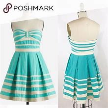 Minuet Petite Dresses | Teal Swing Minuet Summer Spring Dress | Color: Blue/Green | Size: L